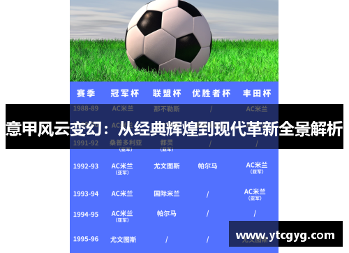 意甲风云变幻：从经典辉煌到现代革新全景解析